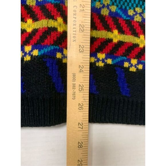 Vintage Multicolored Patterned Cardigan Sweater - Picture 9 of 9